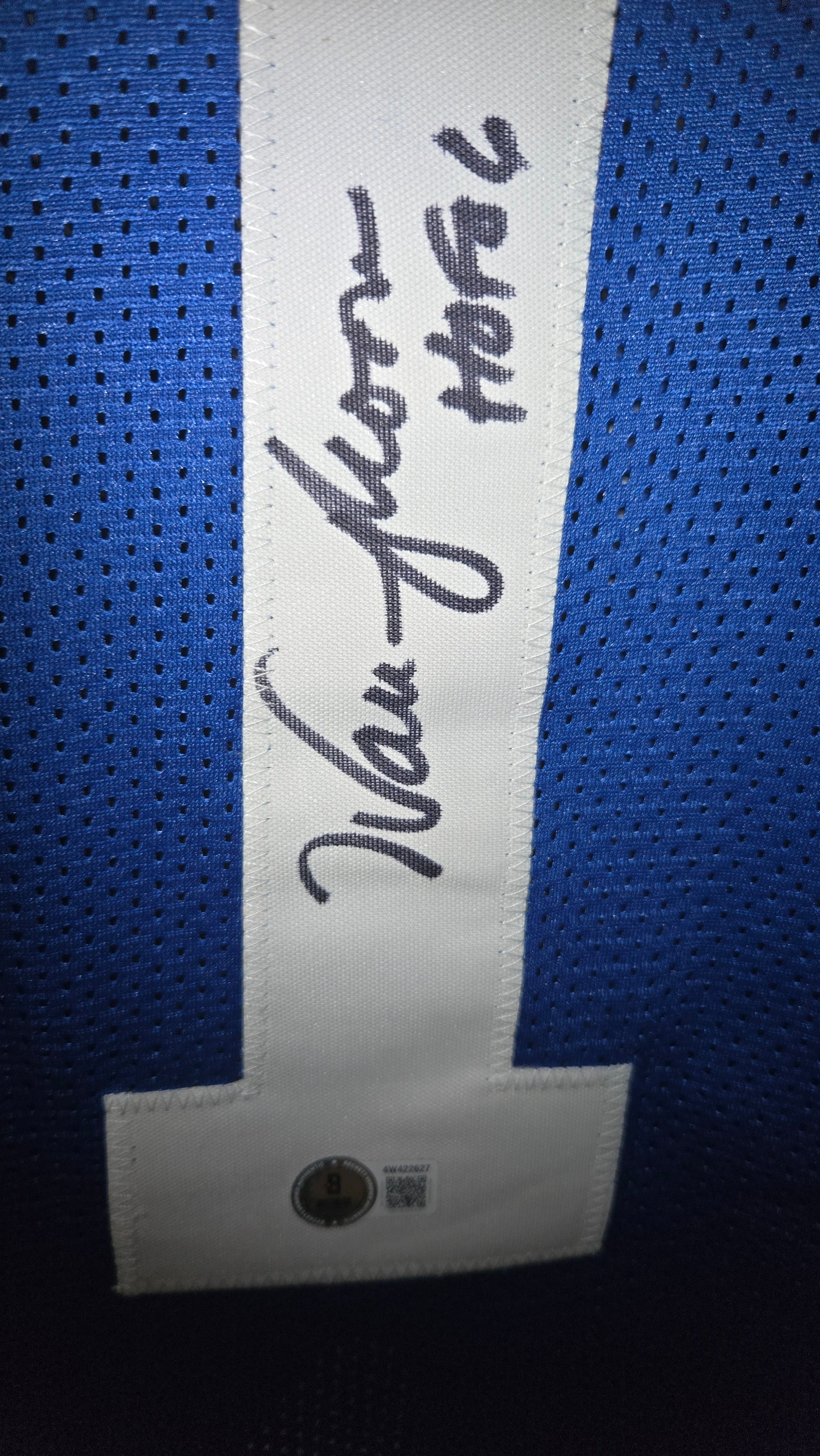 Warren Moon Beckett Certified Autographed Seattle Custom Jersey