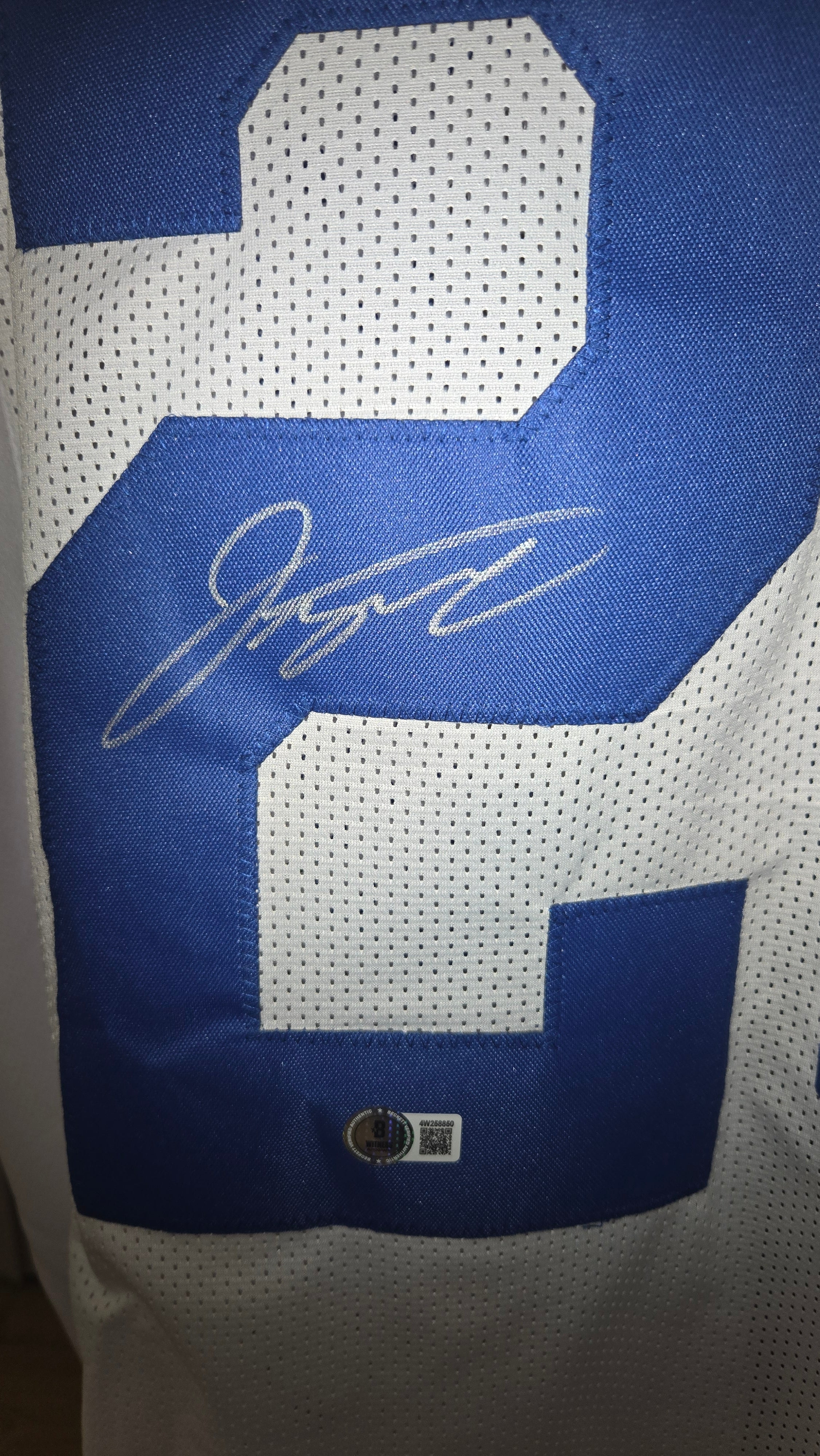 Jonathan Taylor Beckett Certified Autographed Custom Jersey