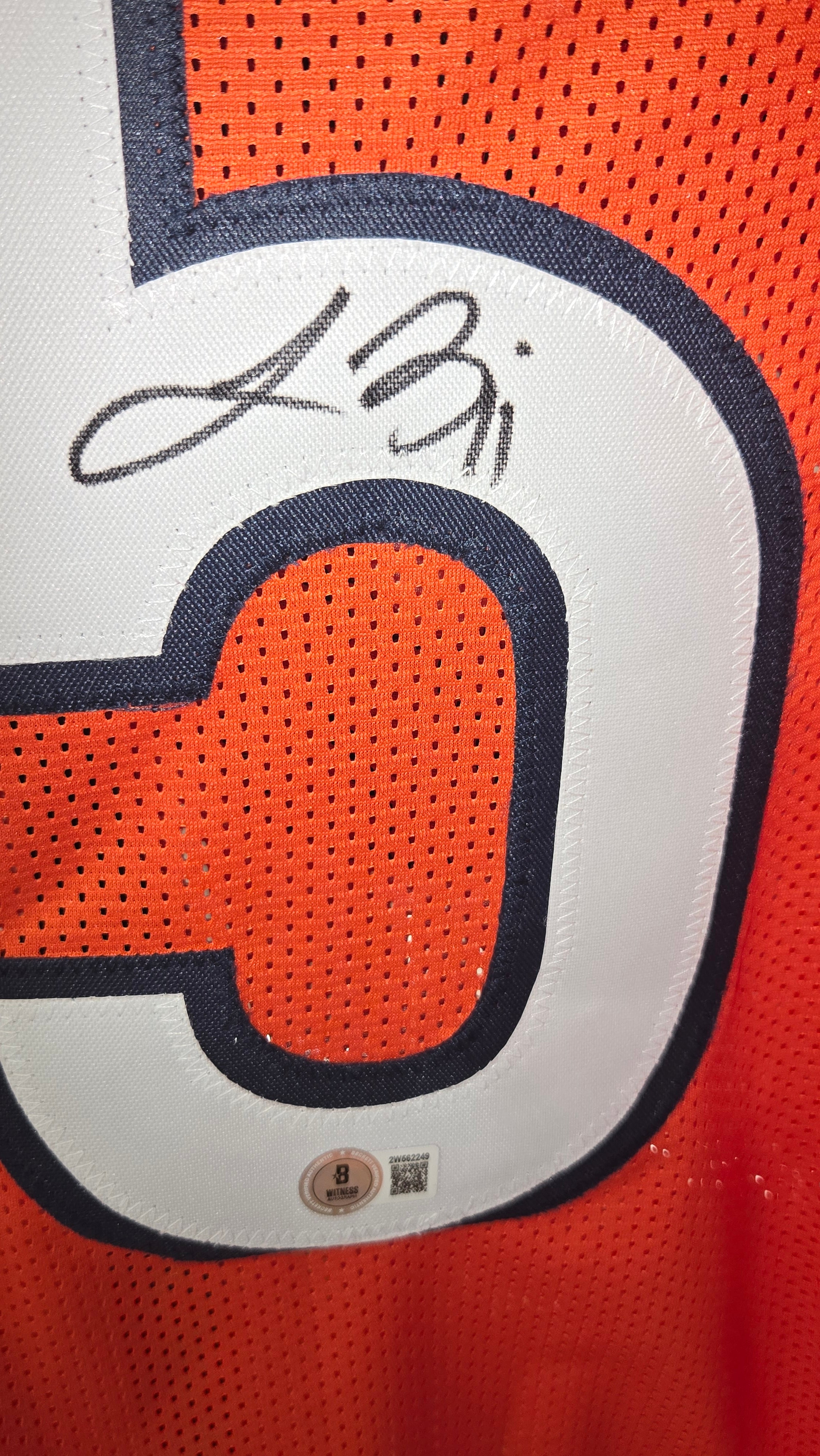 Lance Briggs Beckett Certified Autographed Custom Jersey