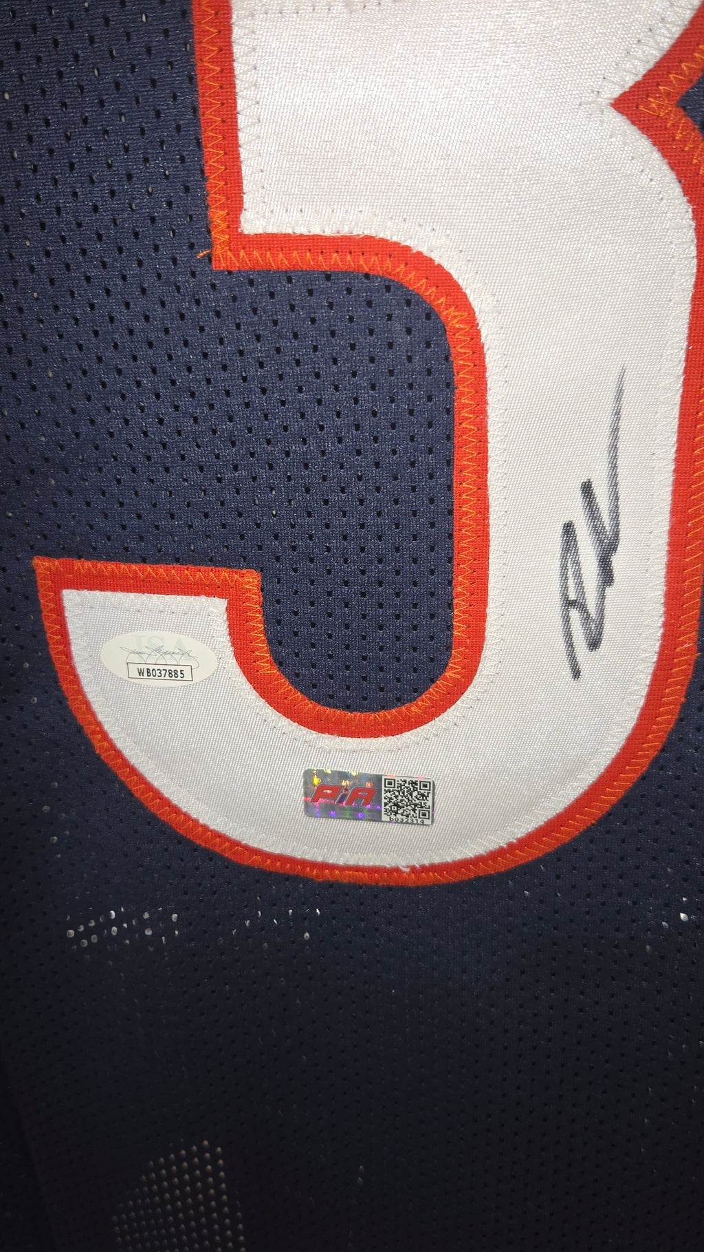 Roshon Johnson PIA Certified Autographed Custom Jersey