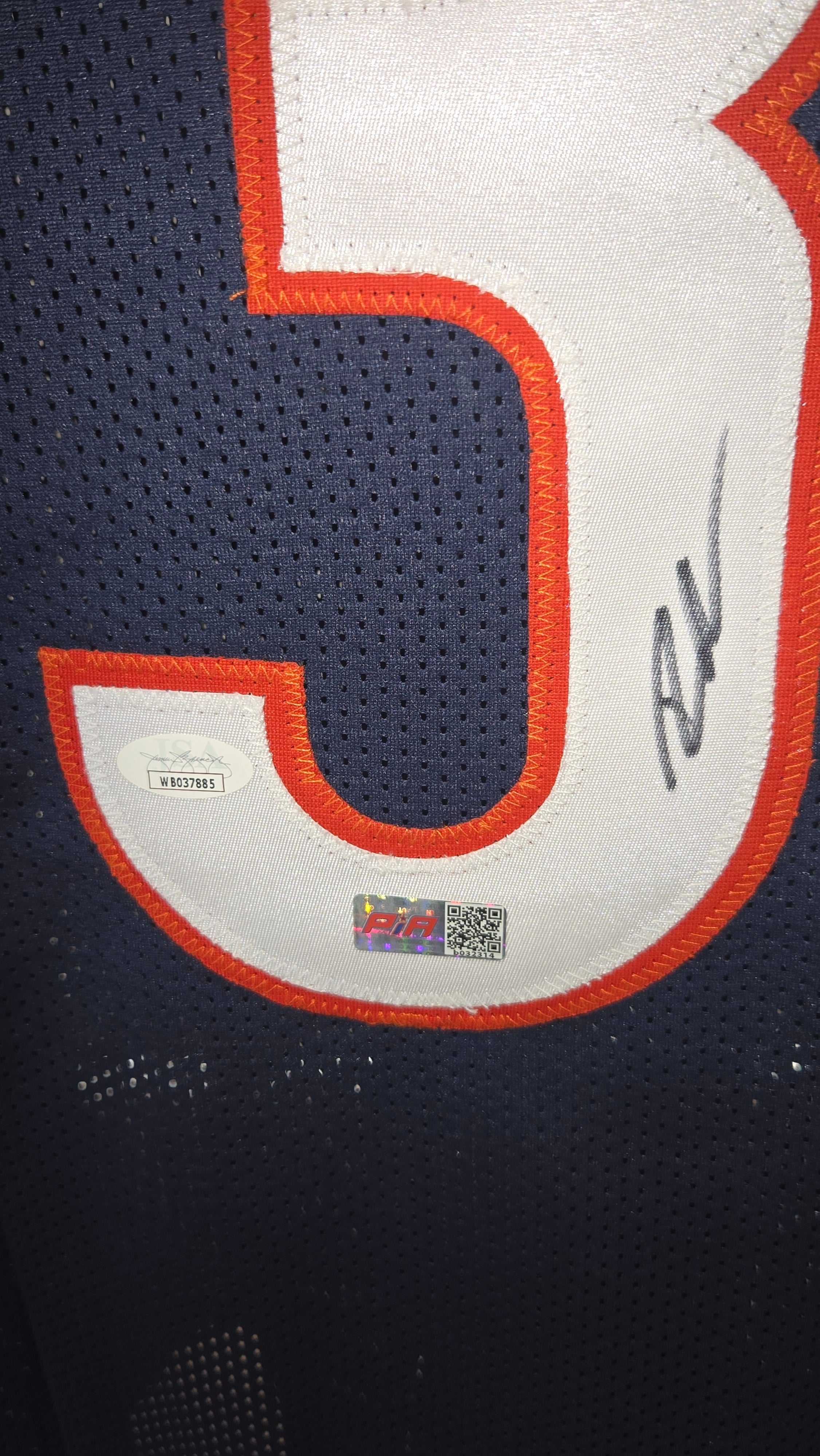Roshon Johnson PIA Certified Autographed Custom Jersey