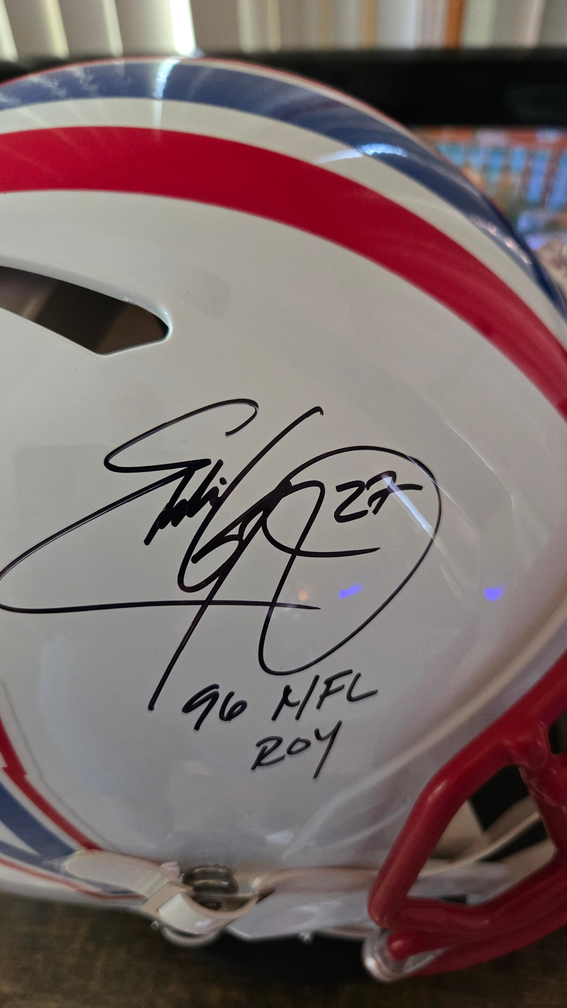 Eddie George Autographed Authentic Houston Oilers Helmet – Beckett Certified (BAS)