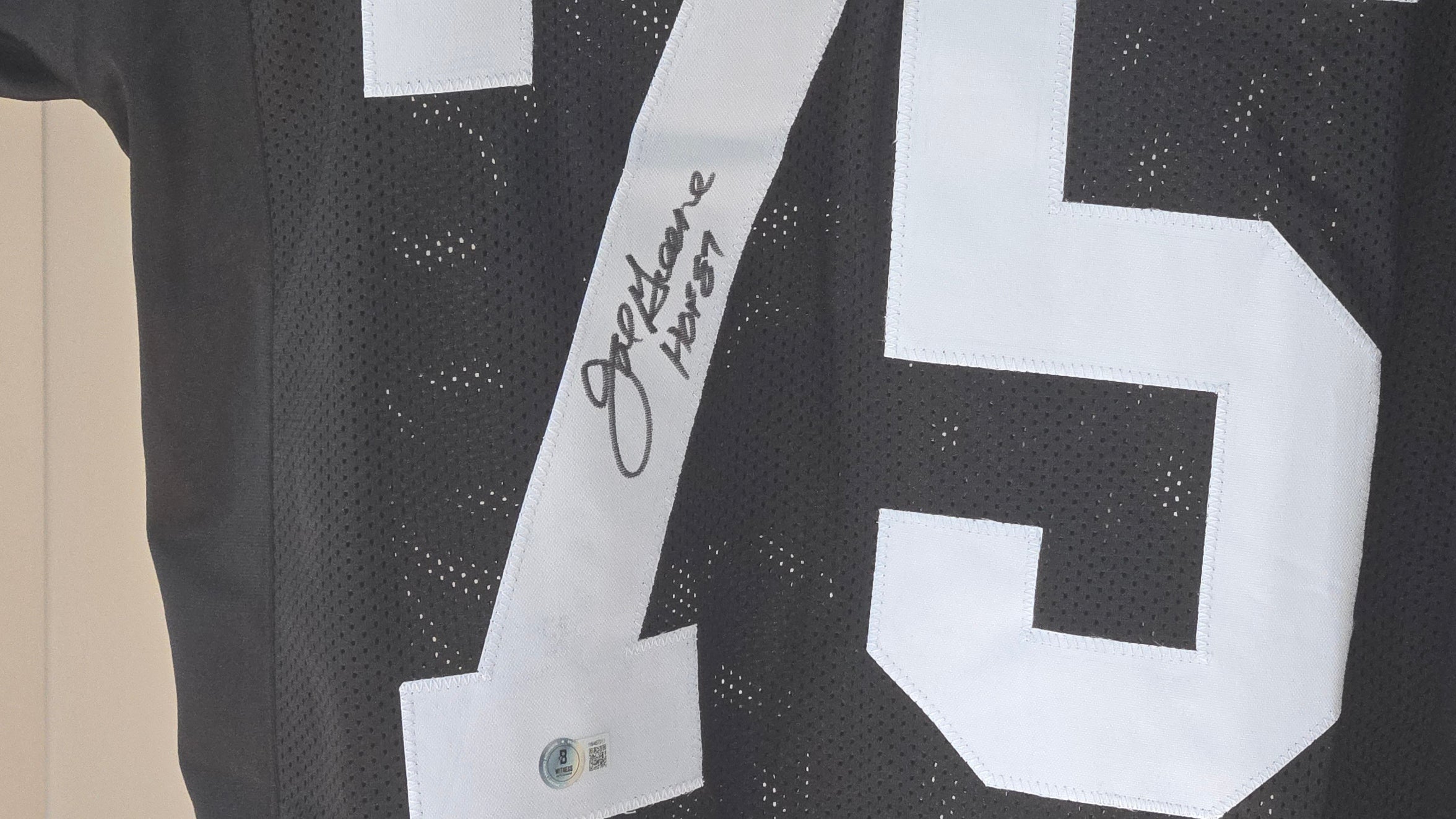 Mean Joe Greene Beckett Certified Autographed Pittsburgh Steelers Jersey