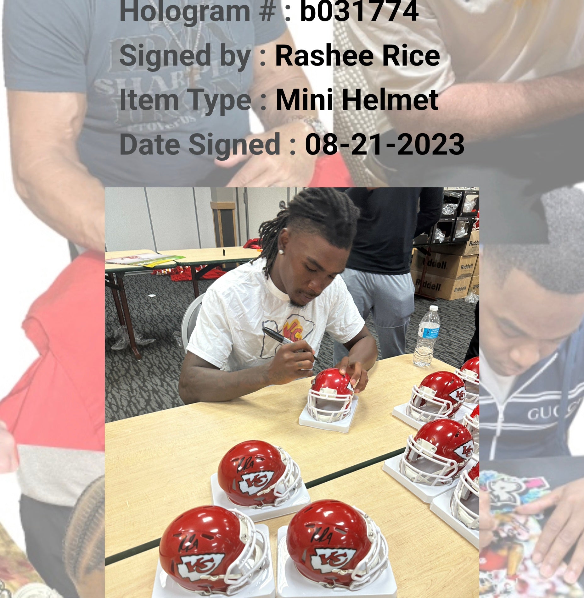 Rashee Rice Beckett & PIA Dual Certified Autographed Mini Helmet – Kansas City Chiefs