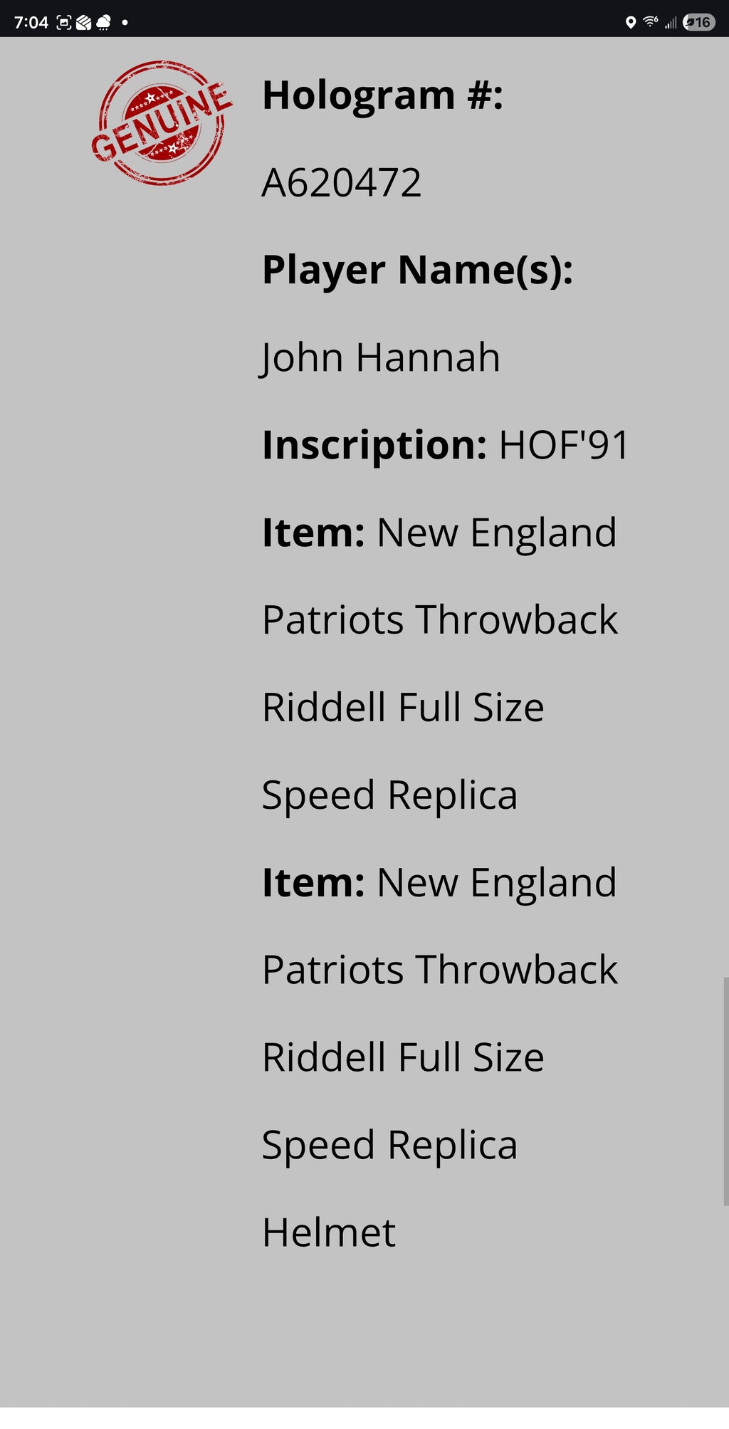 John Hannah Autographed New England Patriots Riddell Speed Replica Helmet – Schwartz Sports Certified