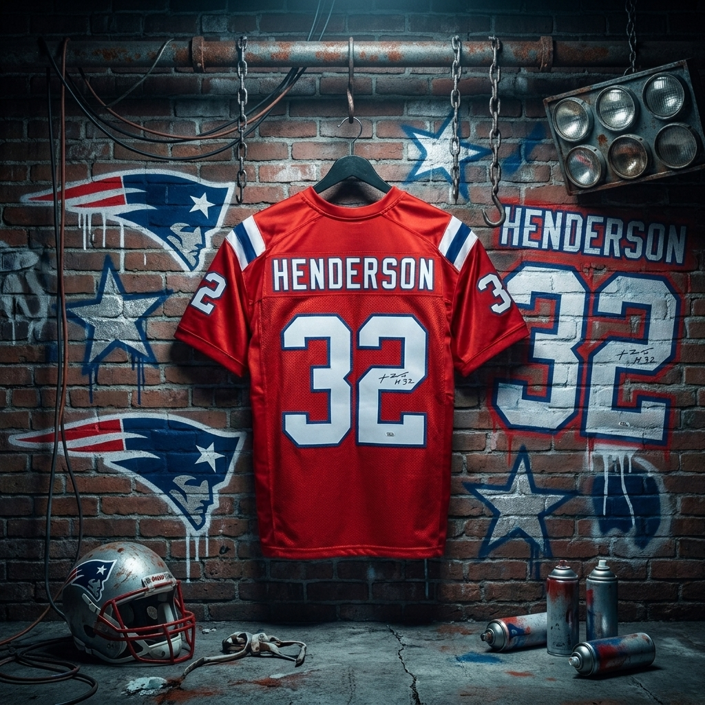 TreyVeyon Henderson Primetime Certified Autographed New England Patriots Rookie Jersey