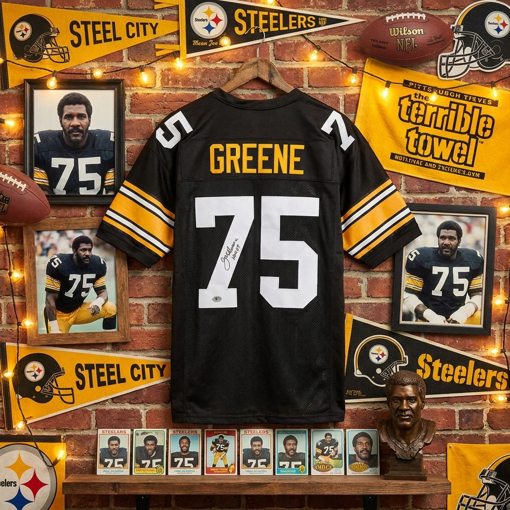 Mean Joe Greene Beckett Certified Autographed Pittsburgh Steelers Jersey