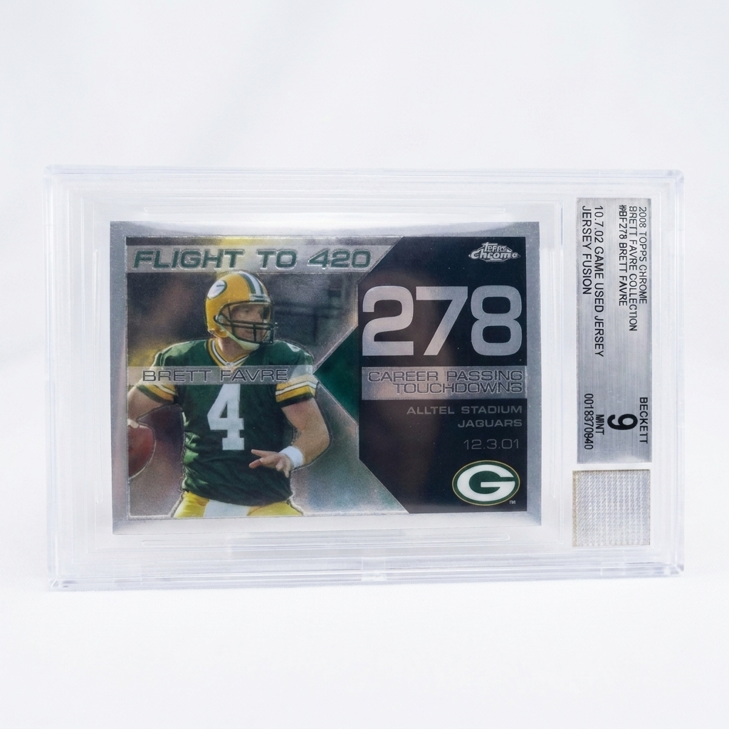 Brett Favre Jersey Fusion Legendary Collection Beckett Certified Game-Worn Jersey Card #278/999