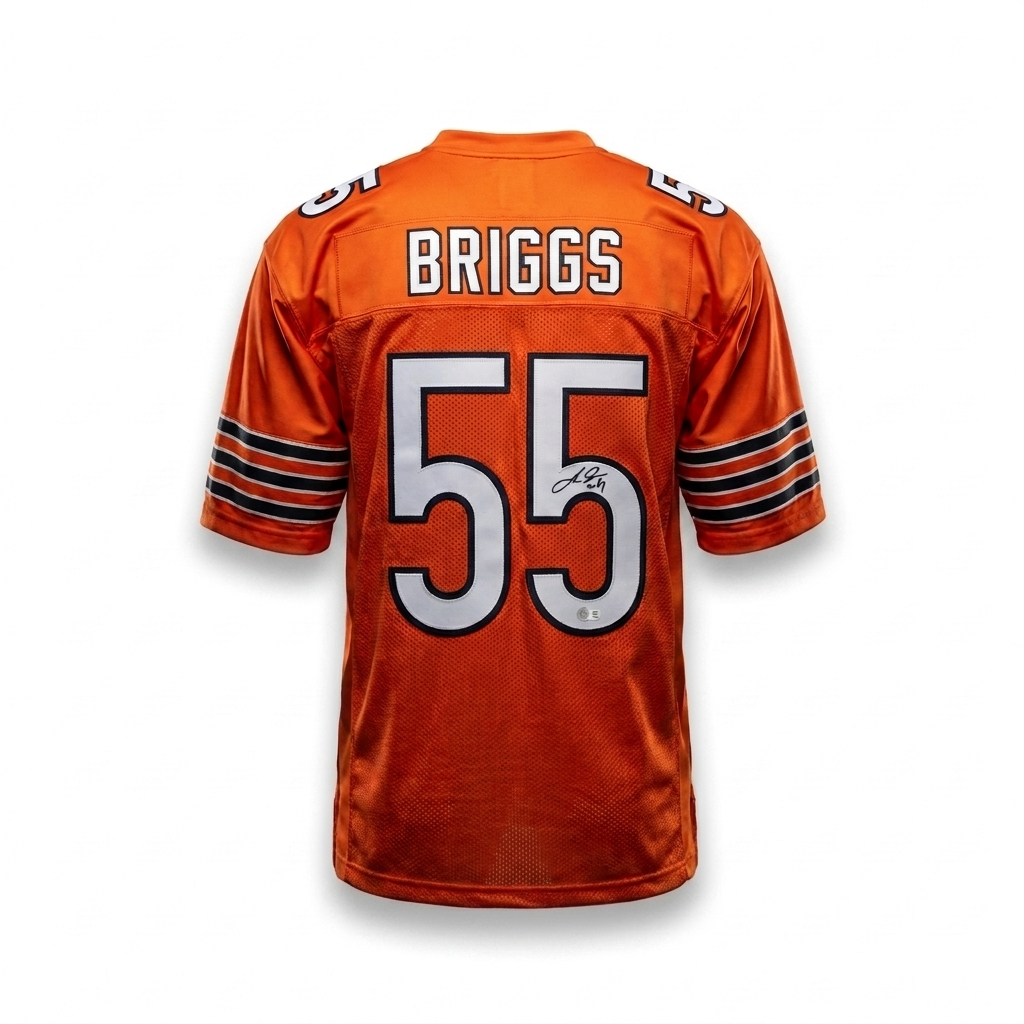 Lance Briggs Beckett Certified Autographed Custom Jersey