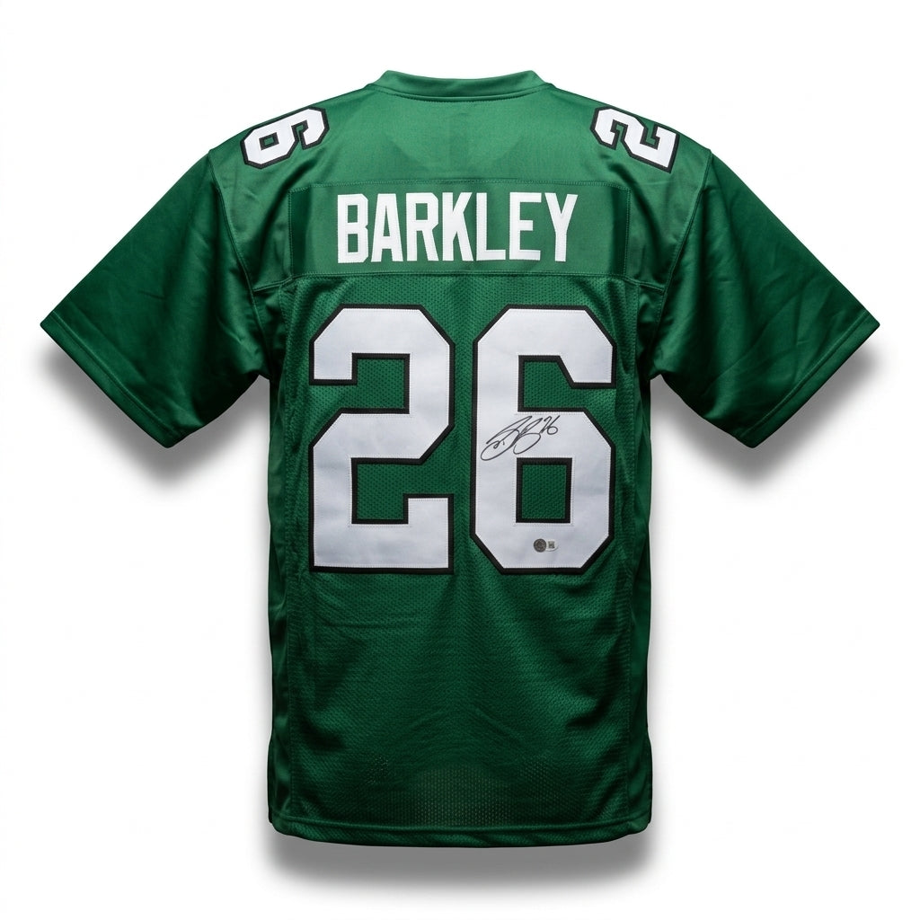 Saquon Barkley Beckett Certified Autographed Custom Jersey